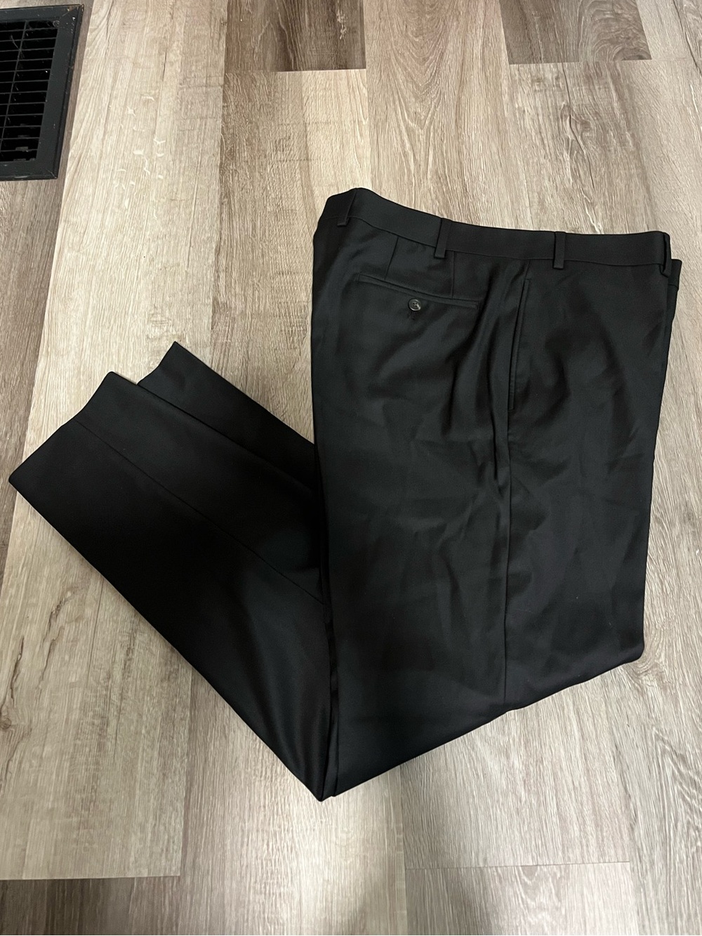Lauren Ralph Lauren Mens Dress Pants 36x30 Black Flat Front Trousers Slacks 36W